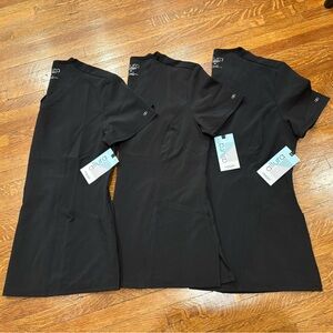 NWT Cherokee black scrub tops size medium- lot of 3
